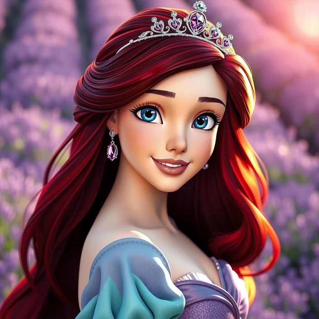 Ariel in Provence: Summer Portrait in Art Nouveau Style