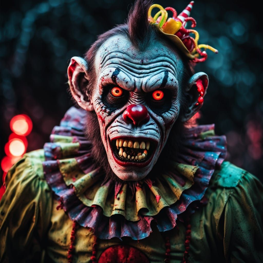 Creepy Carnival Zombie Clown Exposed