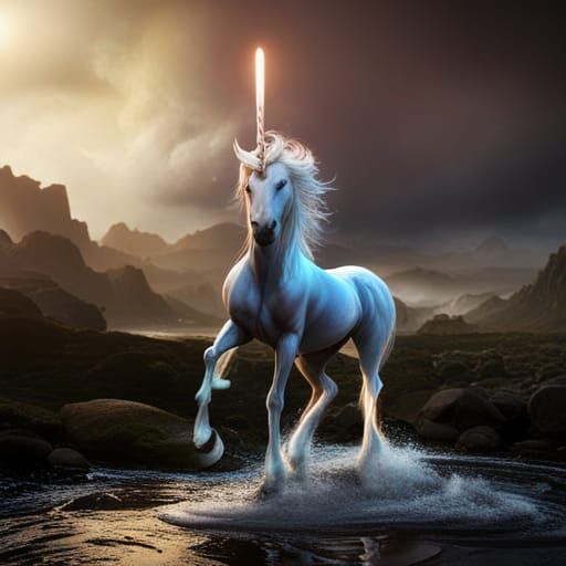 Grace as a Unicorn in Detailed Fantasy Art