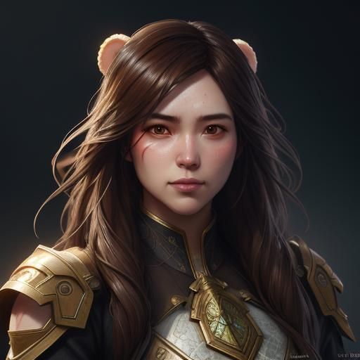 Radish Teddy Bear Portrait in Hyperdetailed Style