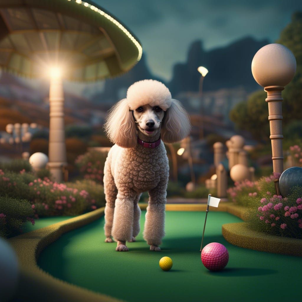 Mini Golf Poodle ⛳️ 🐩