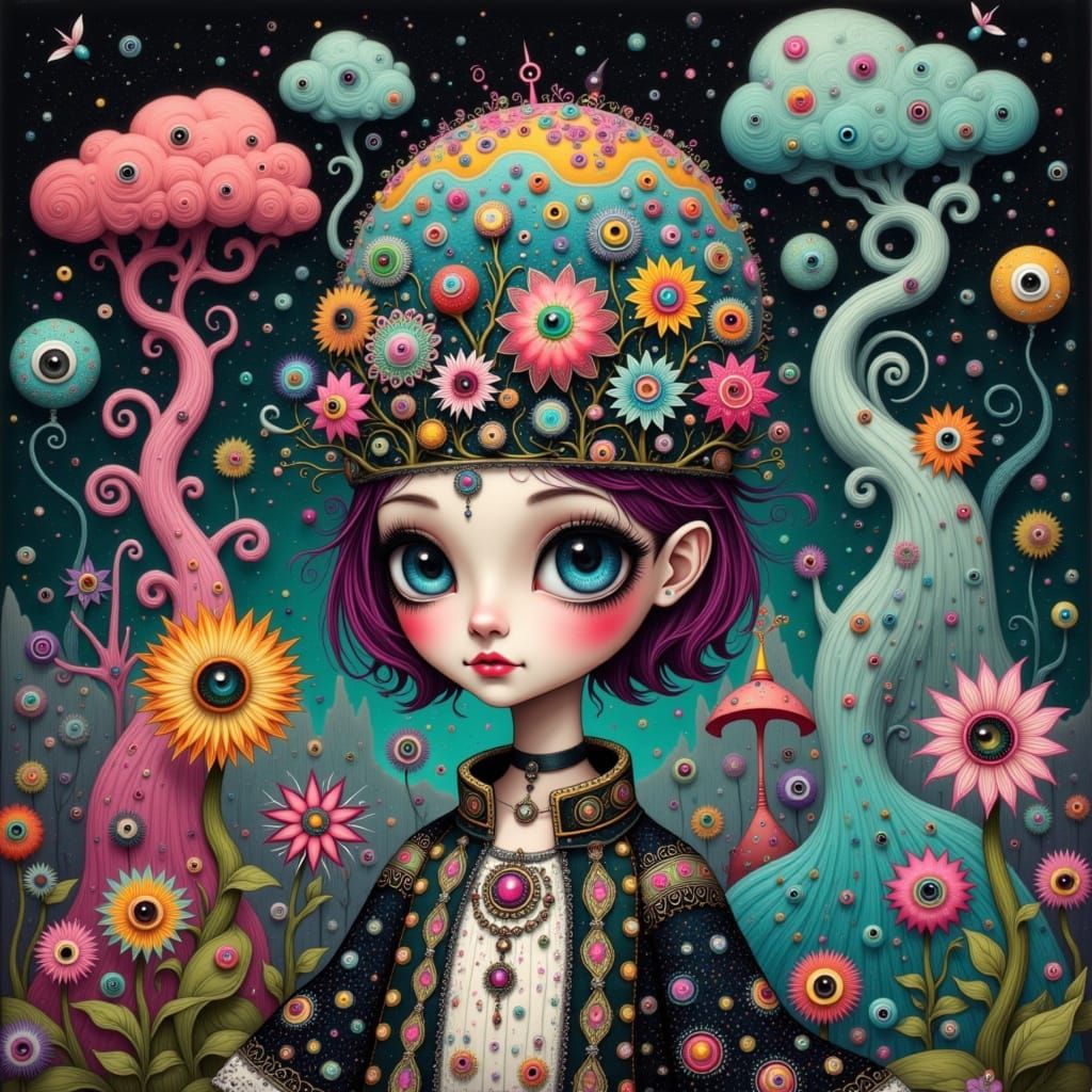 Whimsical Iemisch in Eerie Landscape