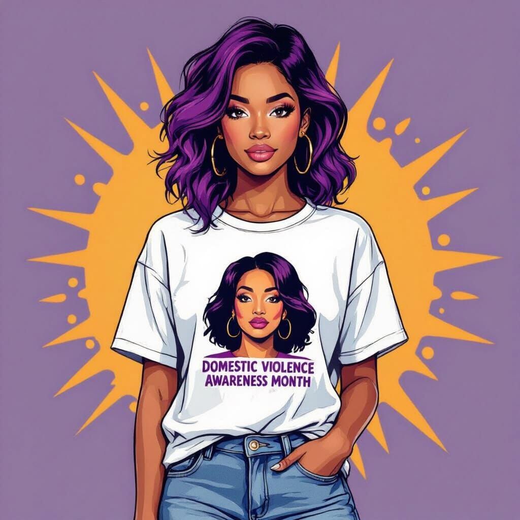 Confident Woman in Pop Art Style