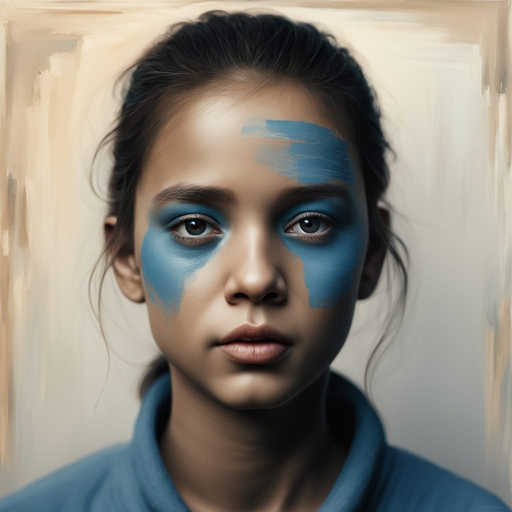 Calm Introspection: A Masterpiece of Contemporary Emotive Po...