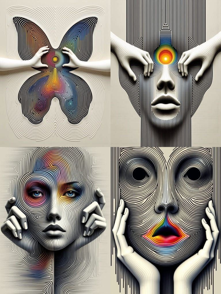 Symmetrical, Featureless Face Constructed from Intersecting ...