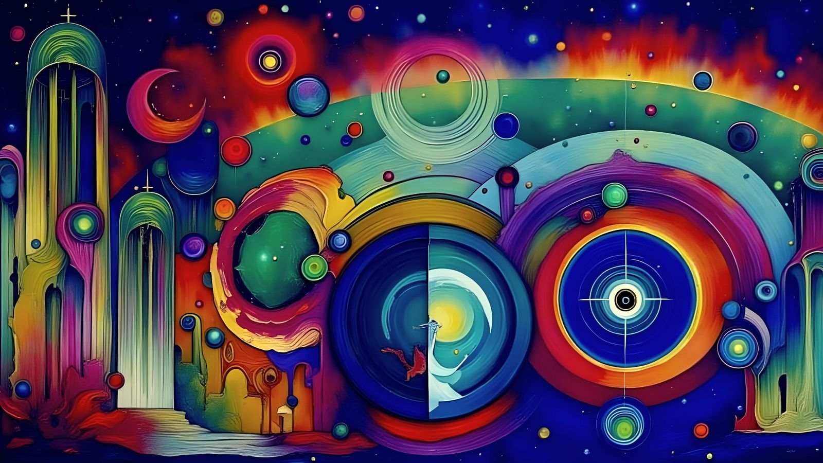 Abstract Temple Design for Hilma in Modern Style