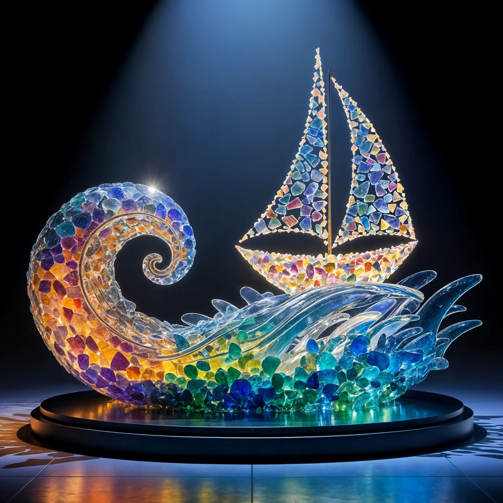 Sailing on Sea Glass Waves