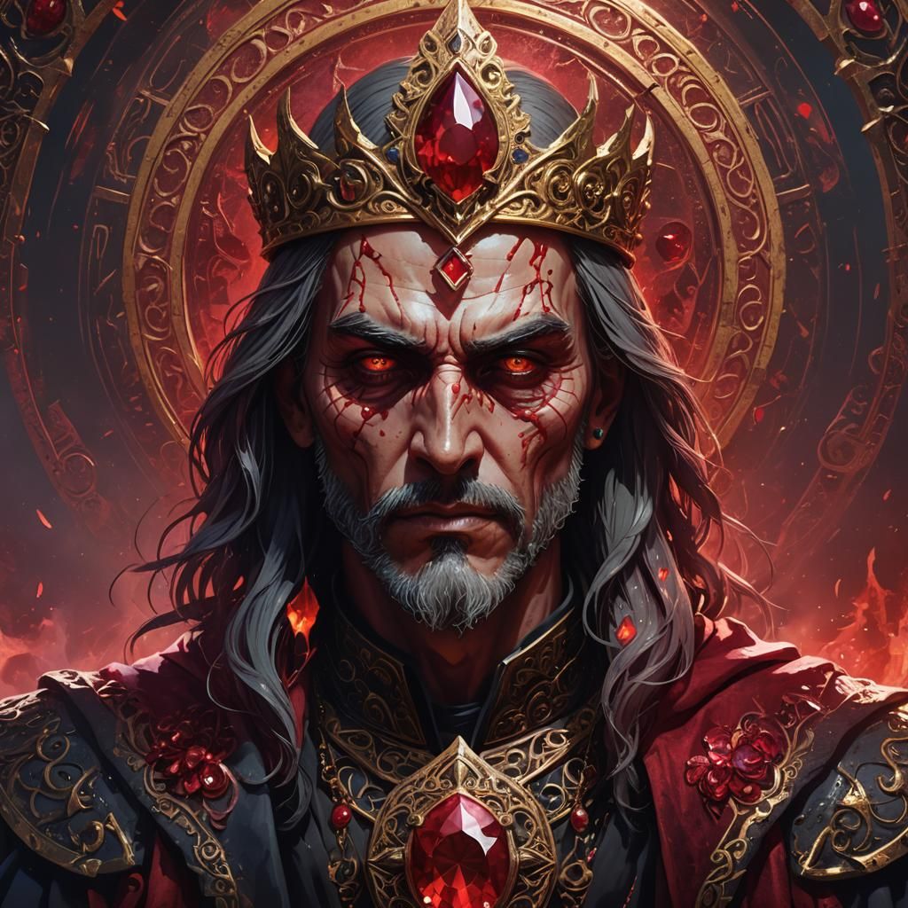 Necromancer Prince Trapped in a Ruby Stone