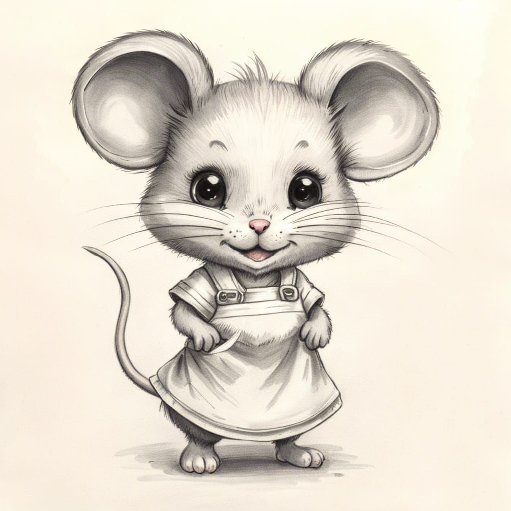 mouse in apron