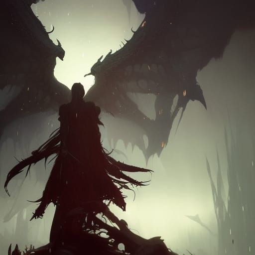 Island Demon in Dark Fantasy Concept Art