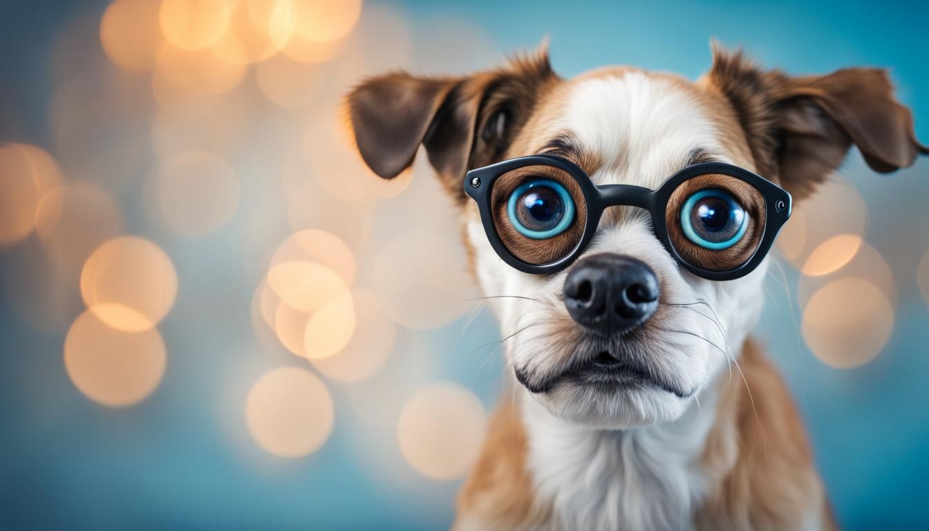 Funny Big-Eyed Dog Portrait in Sharp Focus