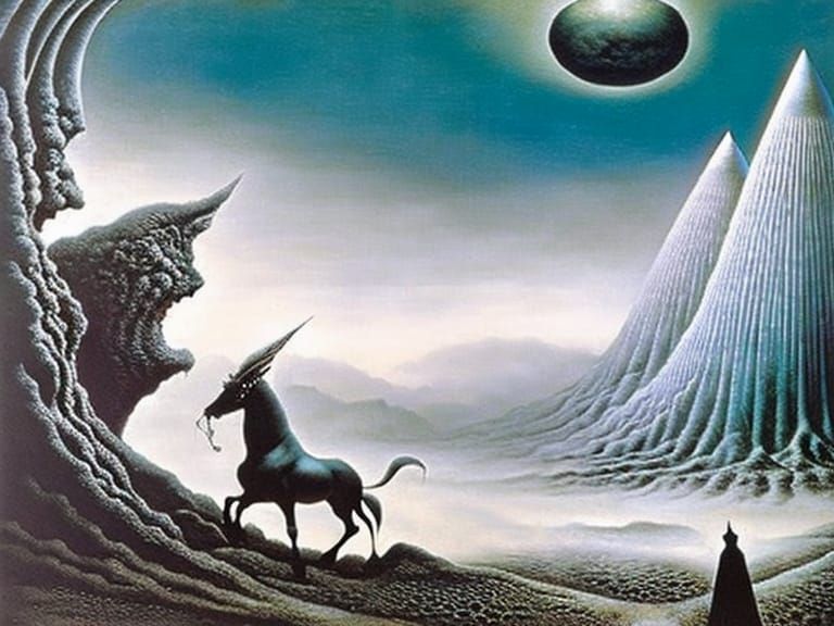 Gothic Dreamscape of Phobias in Beksiński-Giger Style