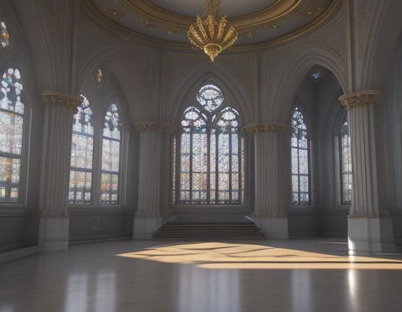 Majestic Palace Interior in Photorealistic 3D Rendering