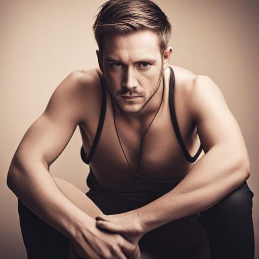 Emotional Portrait of a Crying Man in Studio Lighting