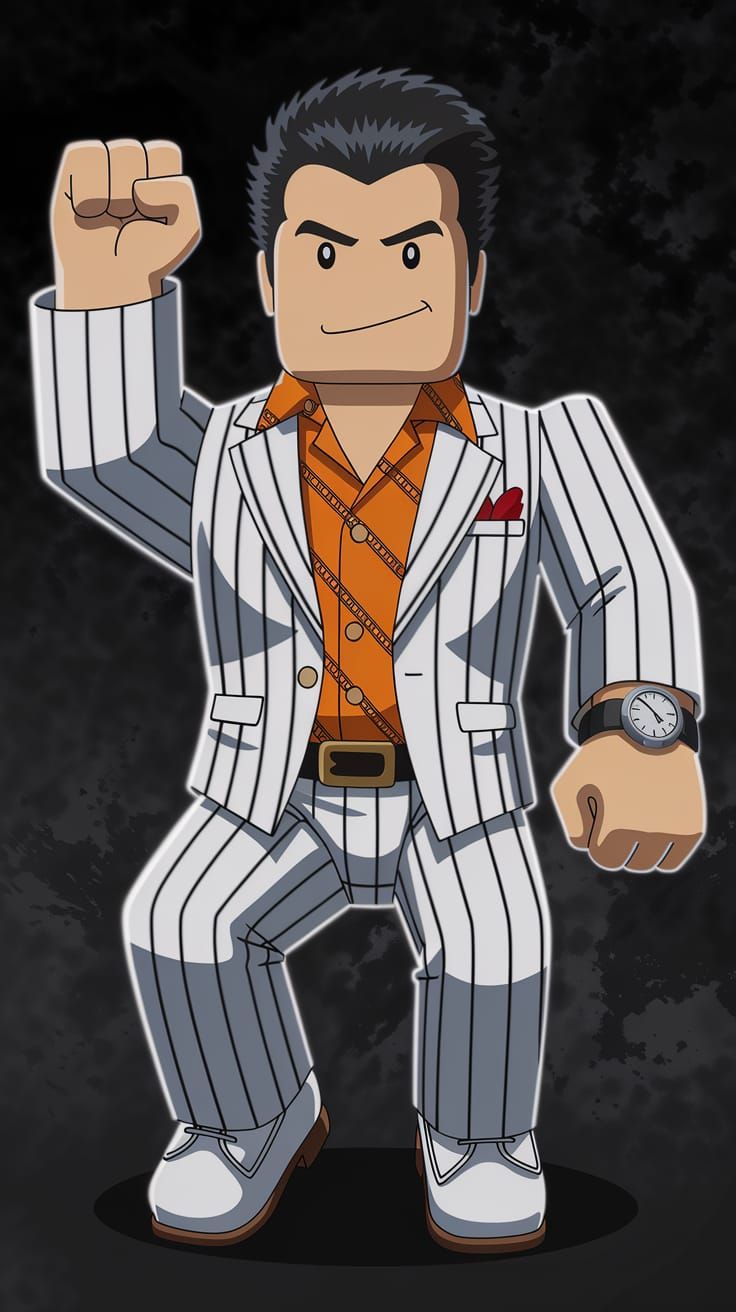 Cyberpunk Yakuza Hero in Roblox Avatar Style