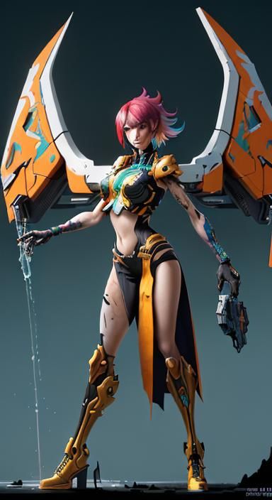 Nintendo Switch as Anime Girl in Cyberpunk Style