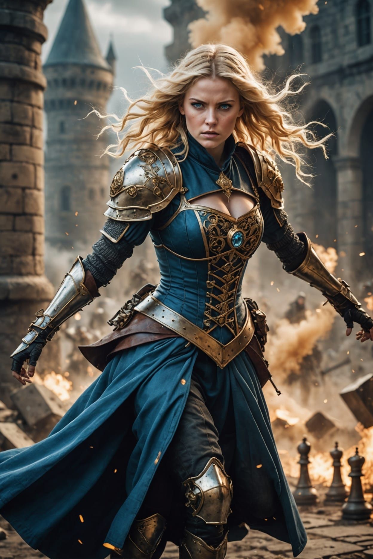 Steampunk Chess Knight Charges into Battle