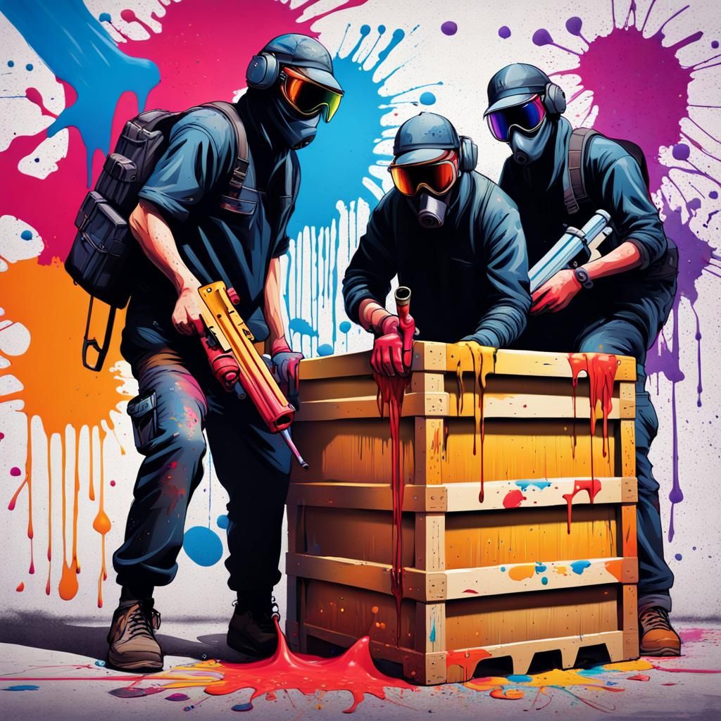 Paintball Hide and Seek in Graffiti Style