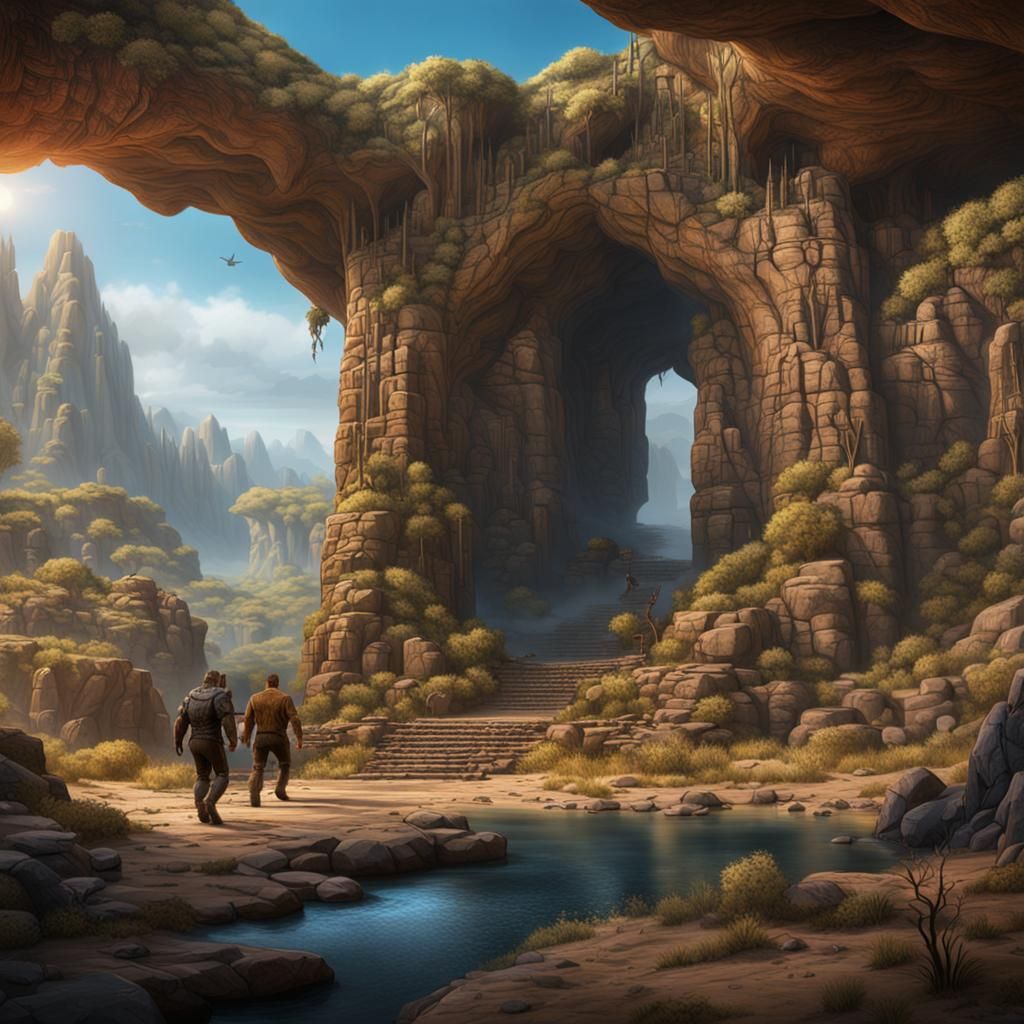 William Shatner as a Caveman, Detailed Digital Art