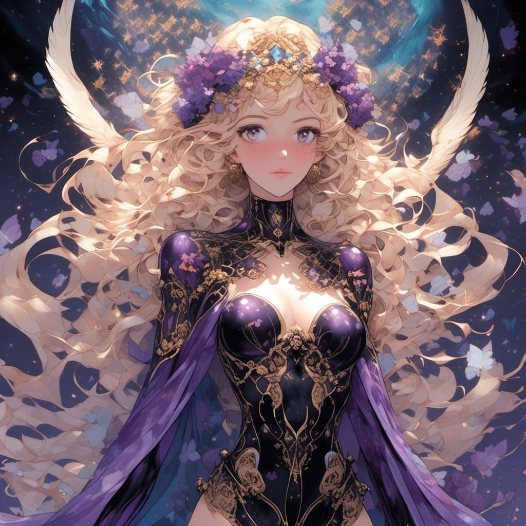 Greek Angel in Latex Bodysuit: Hyperrealistic HDR Image