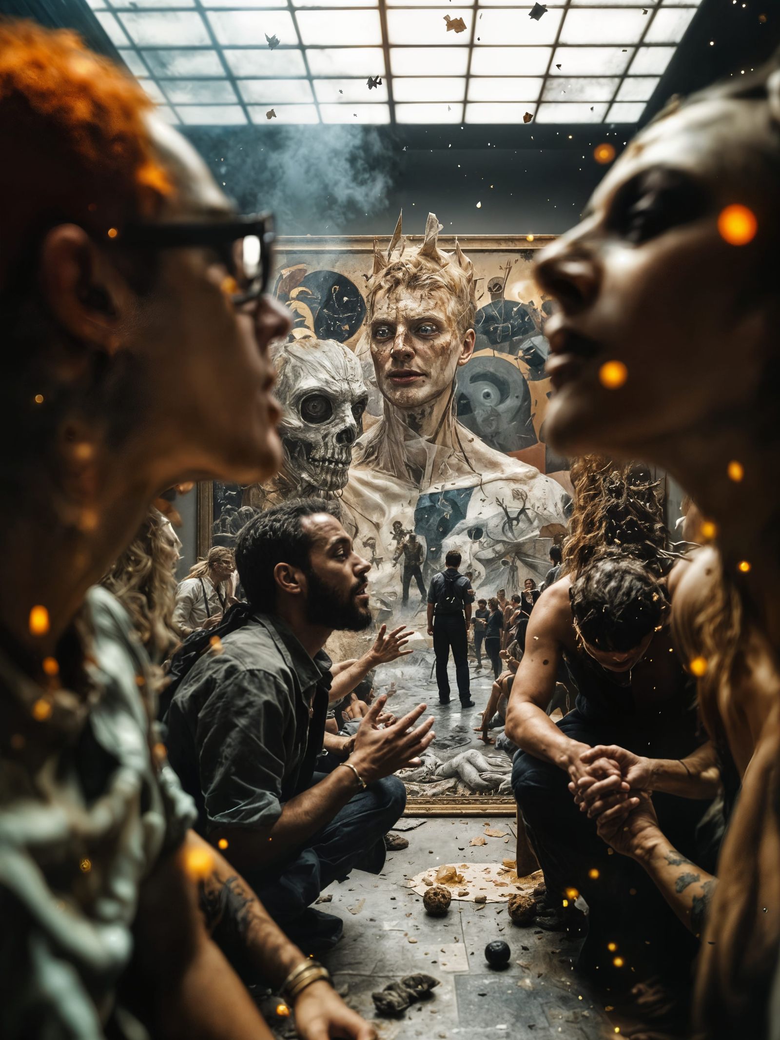 two are vibing, another expounds