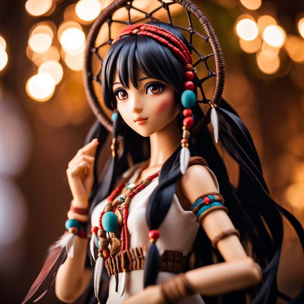 Anime Action Figure in Native American Outfit