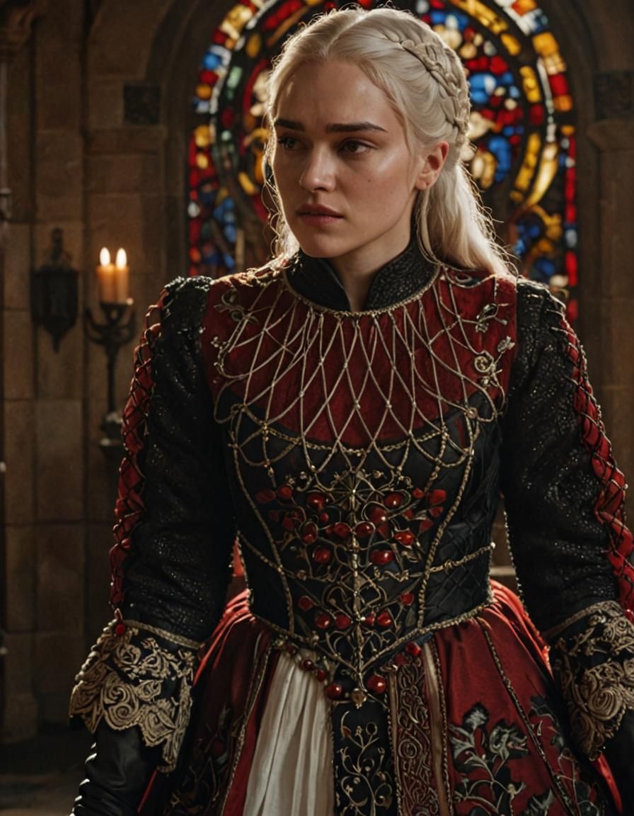 Game of Thrones Queen in Luxurious Throne Room