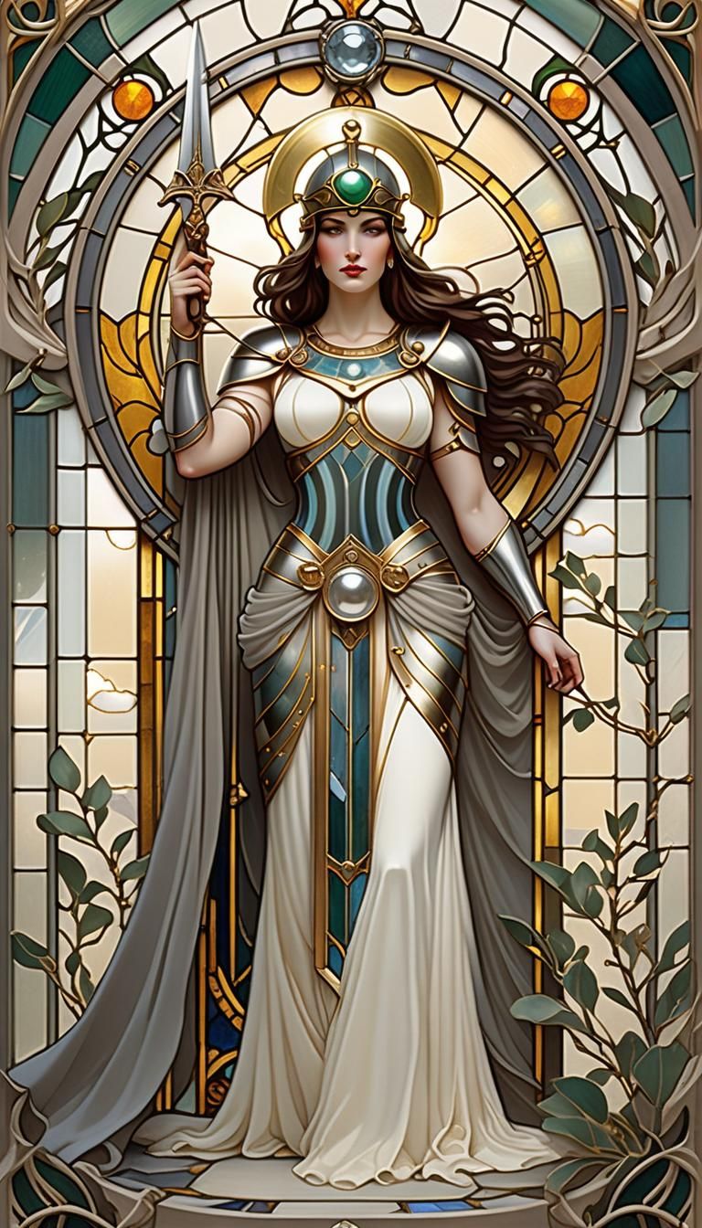 Stained Glass Minerva