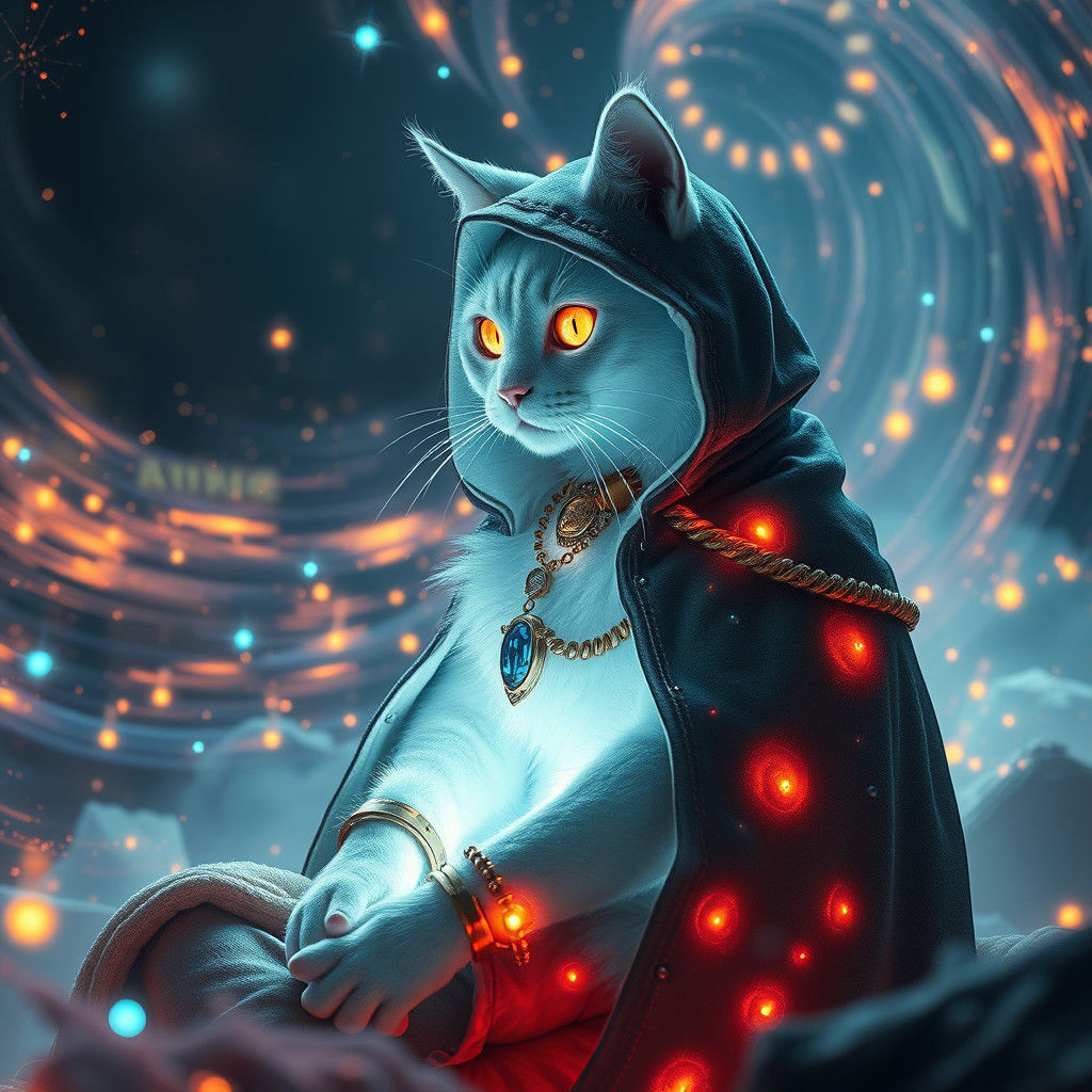 Cosmic Wizard Weaves Realms in Steampunk Splendor