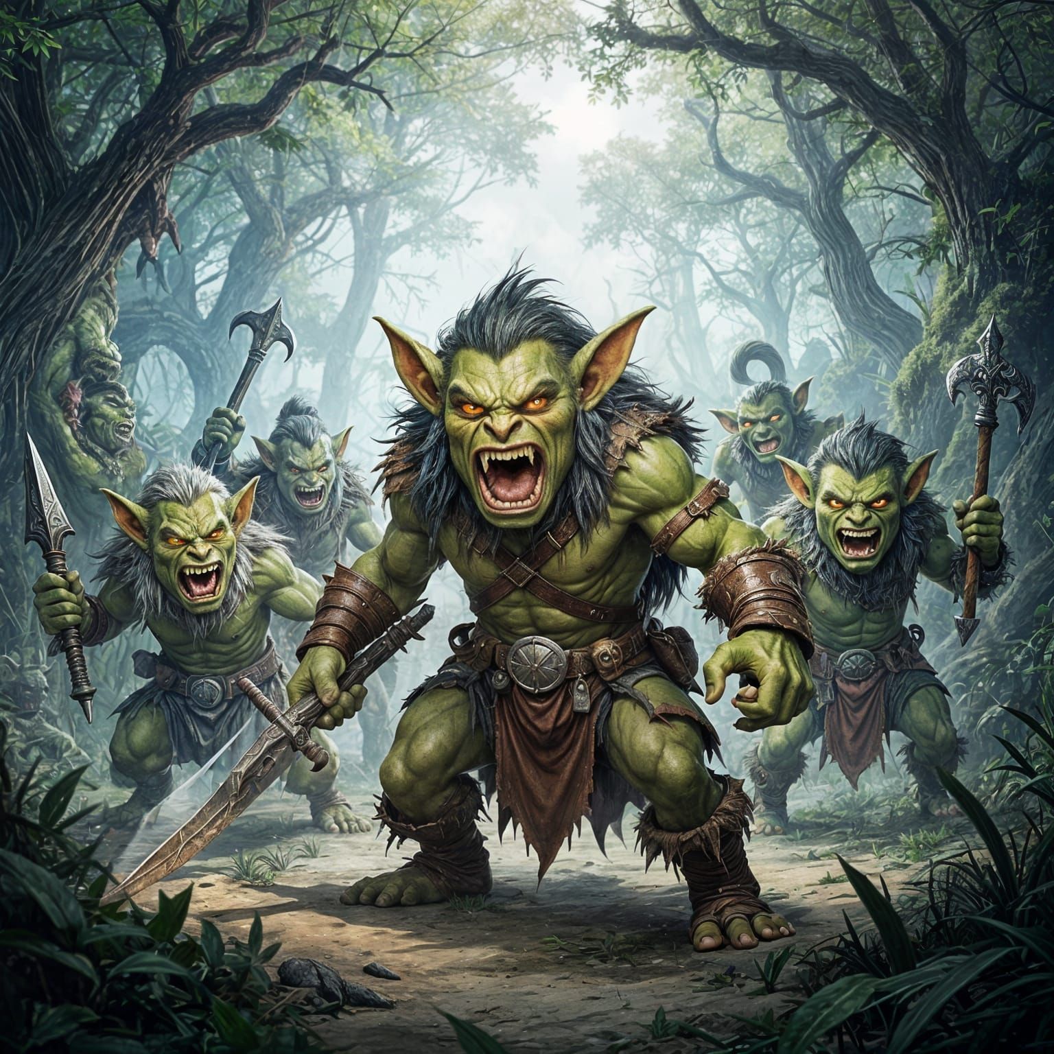 Aggressive Goblins in Dark Den