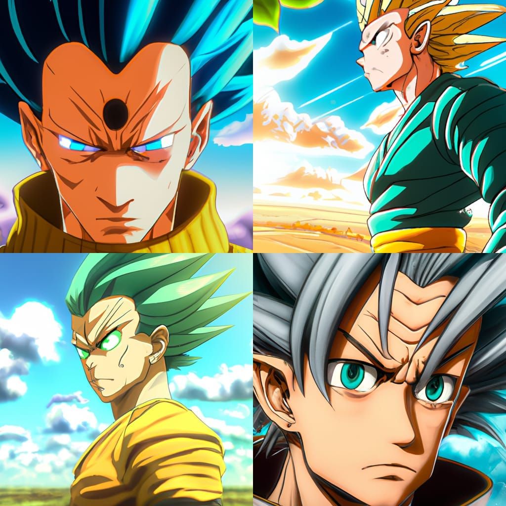 Dragon Ball Z Character in Ghibli Anime Style