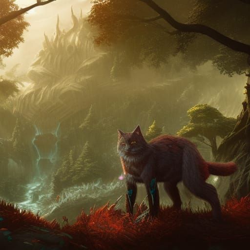 Forest Clan of Warrior Cats: Detailed Matte Painting