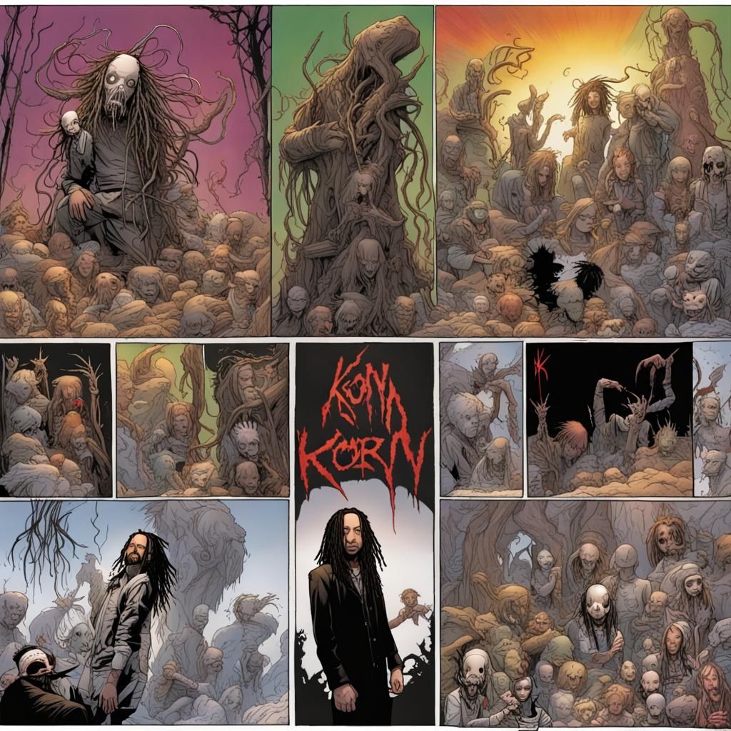 KoRn Album Art in Comic Book Style