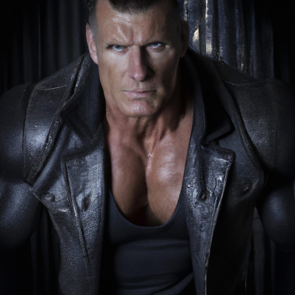 Leather-Clad Bodybuilder: Award-Winning Professional Photogr...