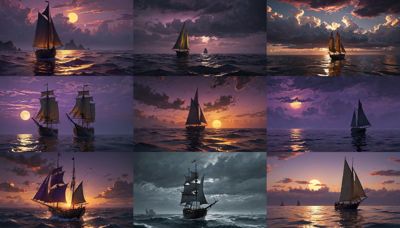 endless ocean, with one sailboat