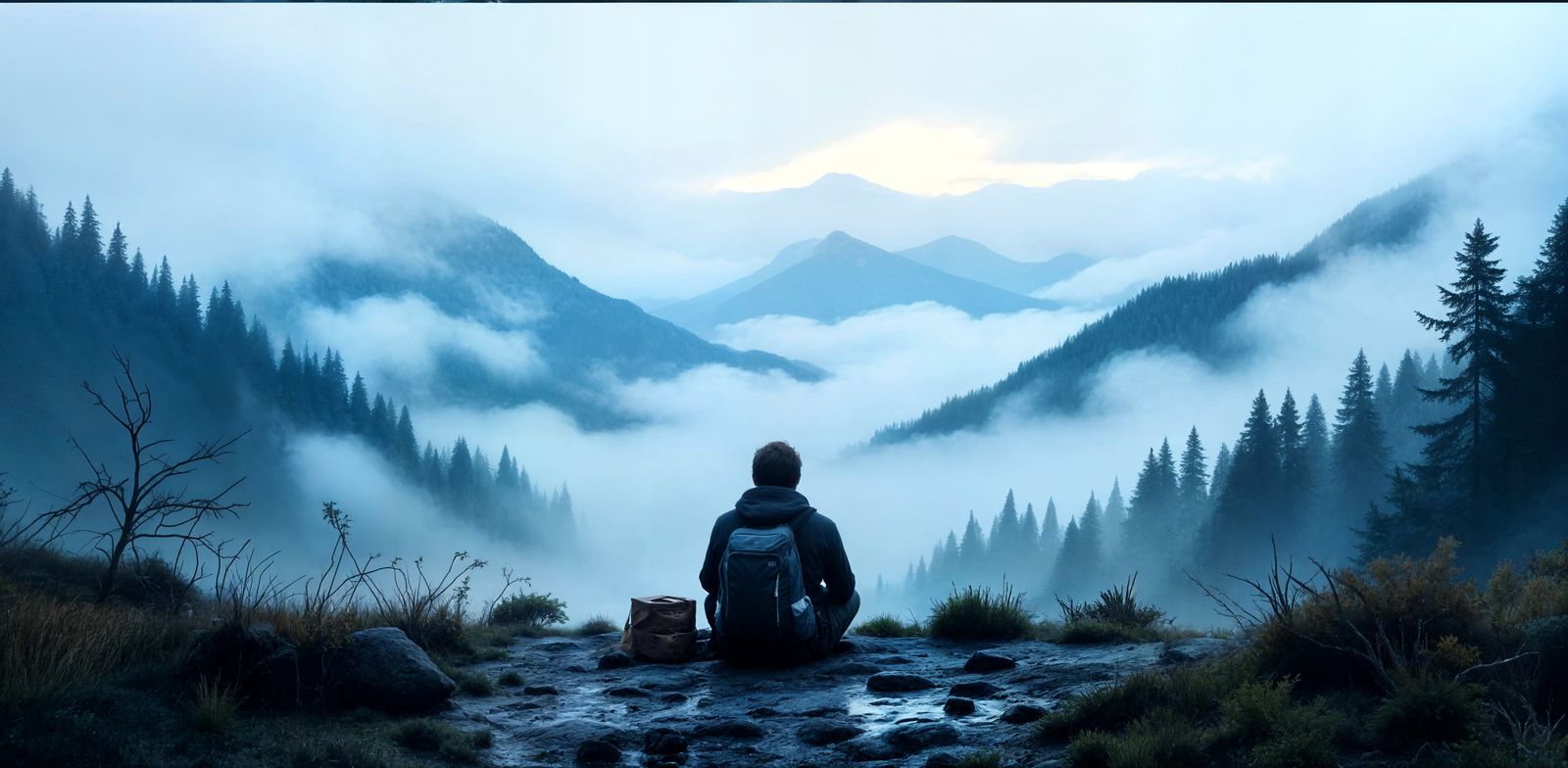 Misty Tent View of Breathtaking Nature