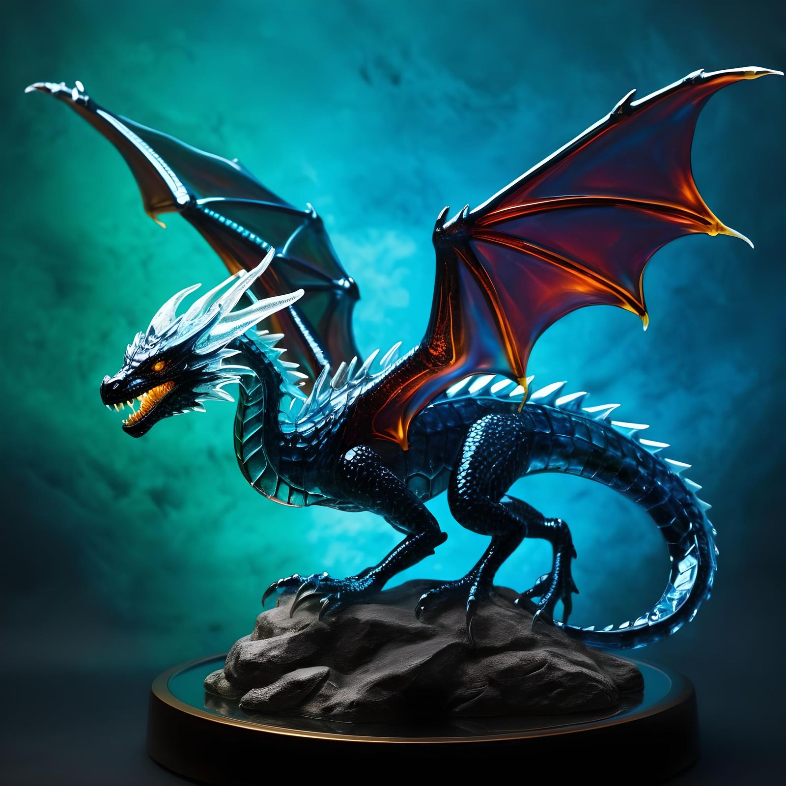 Realistic Glass Dragon Photo