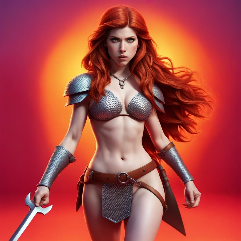 Red Sonja Reimagined as 3D Digital Art