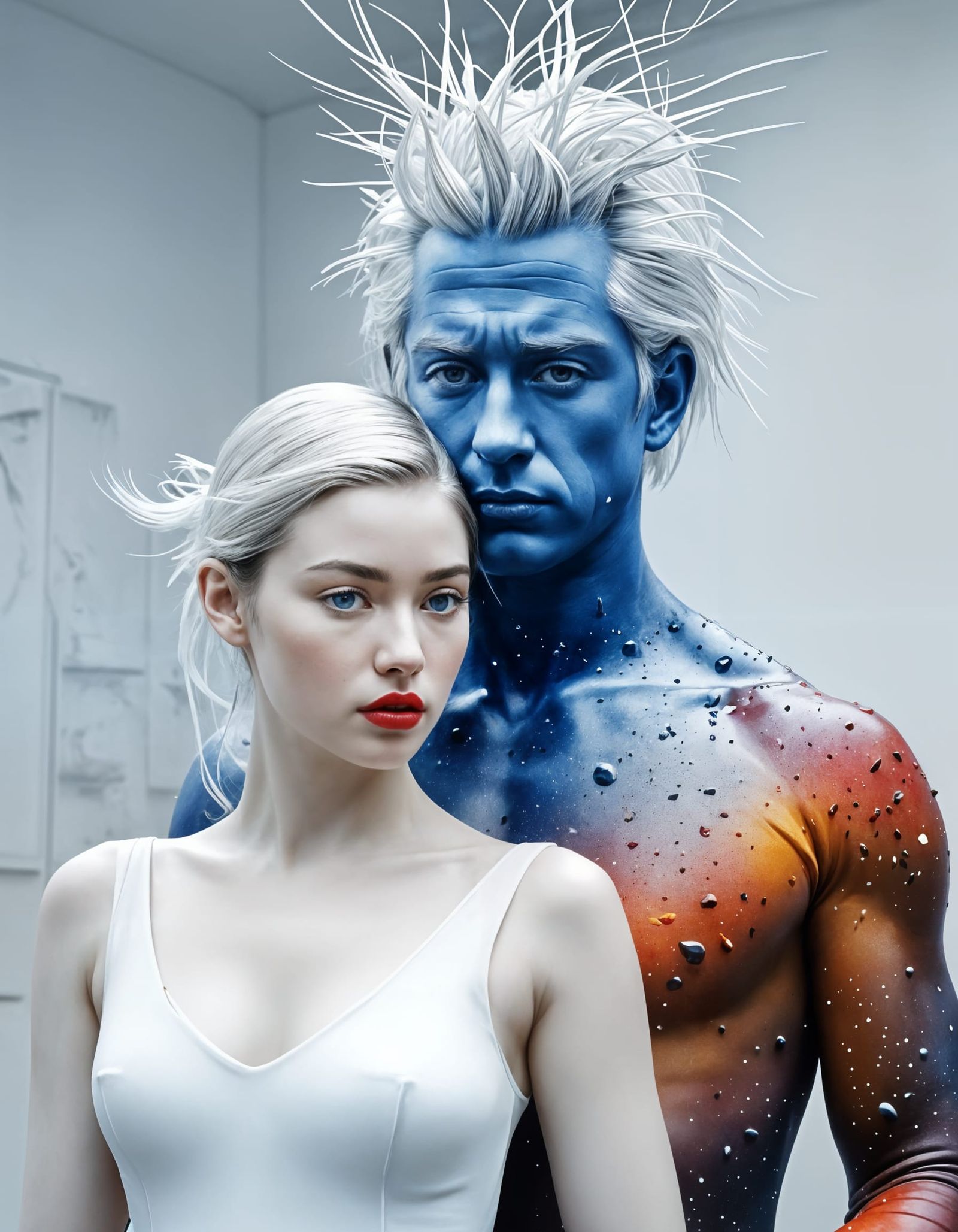 Surreal Portraits in White Laboratory: Magical Realism