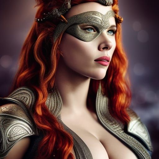 Scarlett Johansson as Red Sonja in Vivid Color