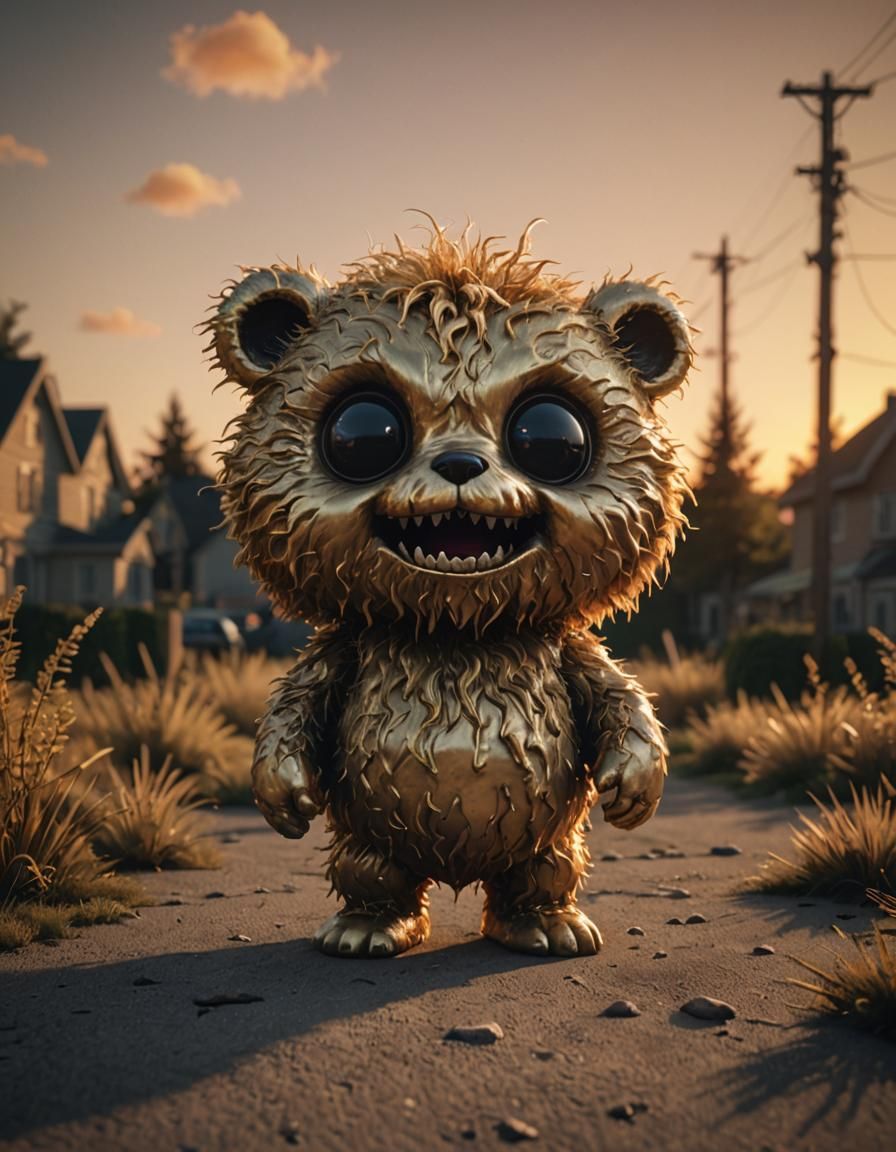 Cute Fuzzy Horror Character Rendered in 3ds Max