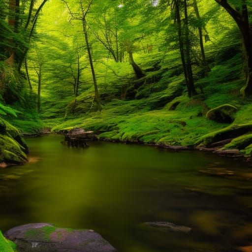 Elven Warriors in a High Fantasy Forest