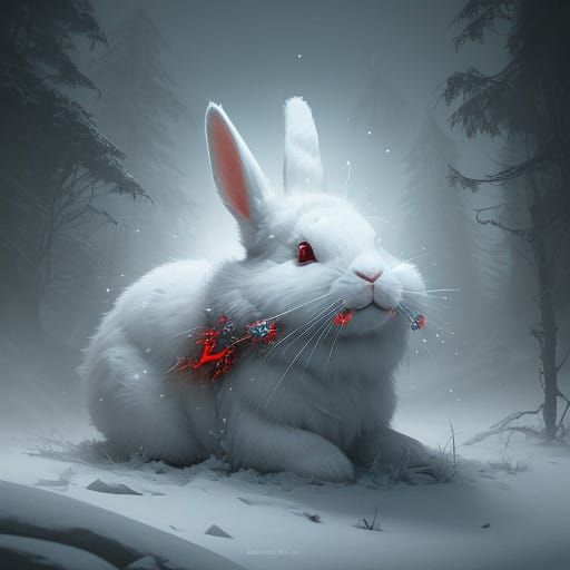 Majestic Fantasy Bunny in Regal Splendor