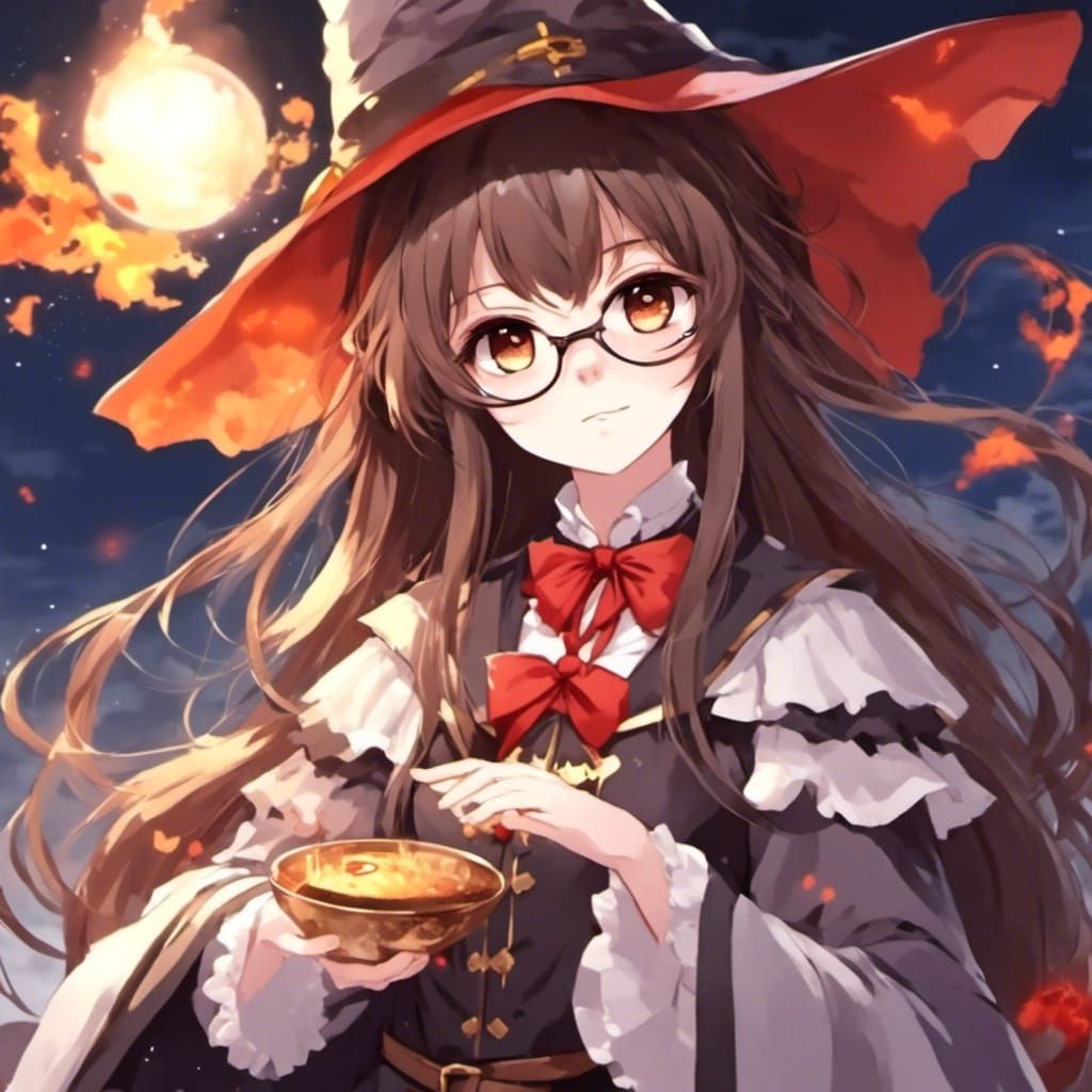 Anime Portrait of a Vampire Witch Goddess