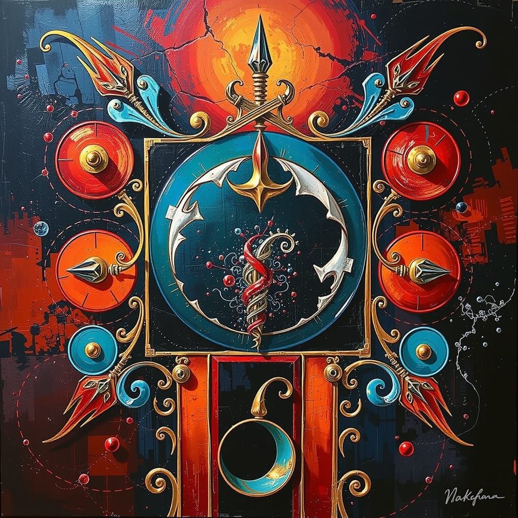 Bold Abstract Shapes in Contrasting Colors