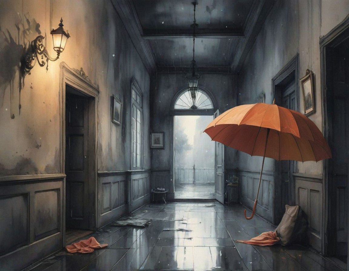 Vibrant Umbrellas Hang in a Whimsical Fairycore Scene