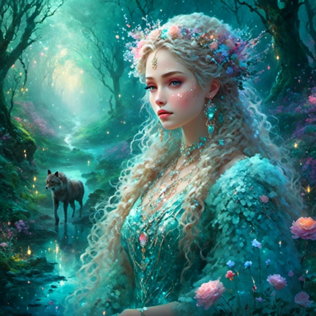 Goddess of the Hunt: Ethereal Fantasy Portrait
