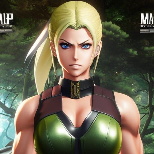 Sonya Blade in Anime Style Key Visual