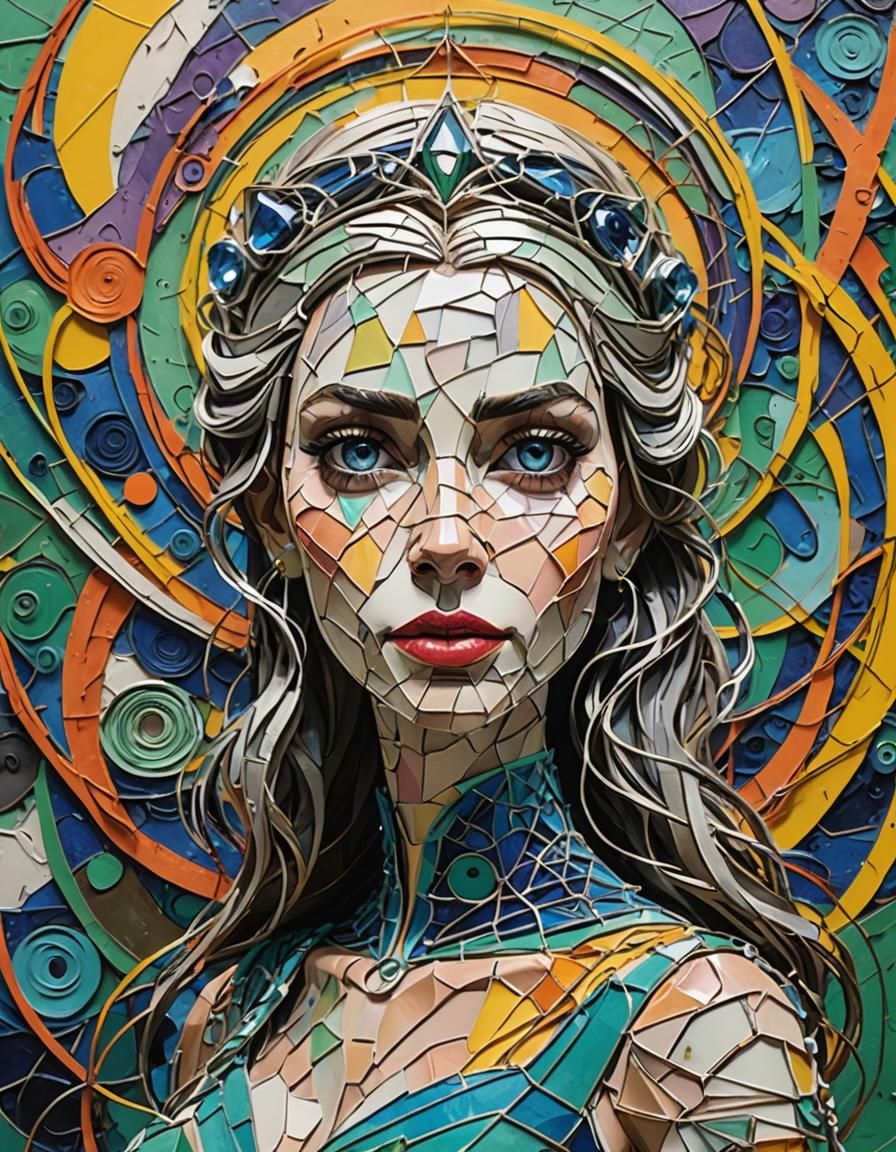 Ethereal Queen Elsa: Neo-Fauvism Wire Sculpture