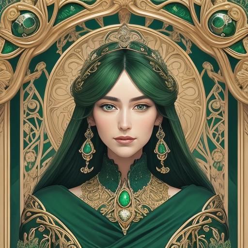 Art Nouveau Jewel Emblem on Velvet